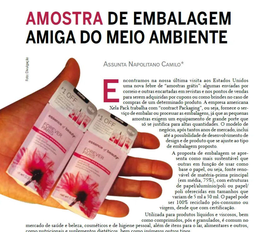 Capa: AMOSTRA DE EMBALAGEM AMIGA DO MEIO AMBIENTE