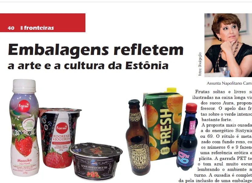 Capa: Embalagens refletem a arte e a cultura da Estônia