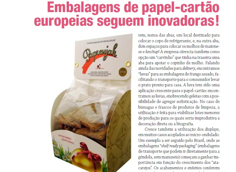 Capa: Embalagens de papel-cartão europeias seguem inovadoras!