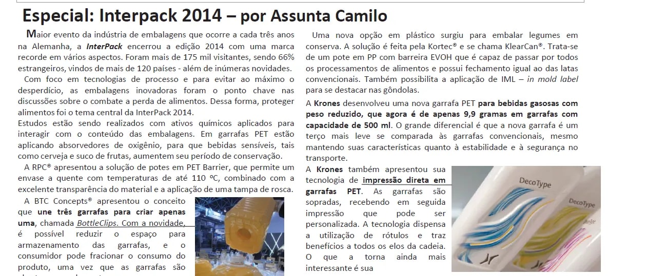 Capa: Especial: Interpack 2014
