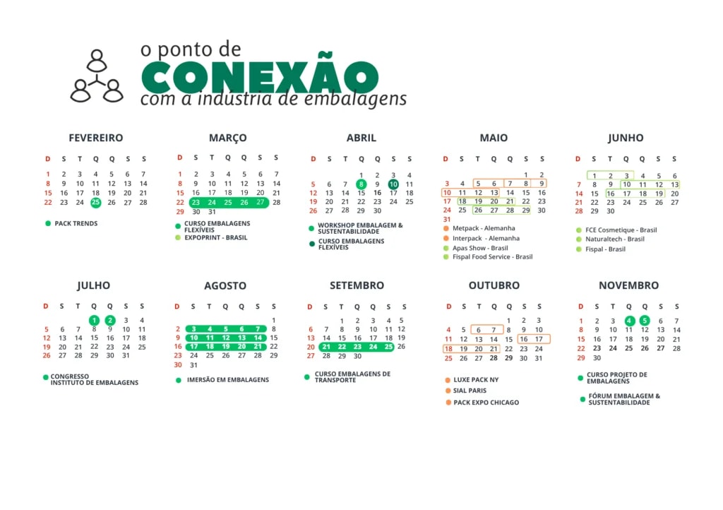 Calendário de cursos e eventos 2026